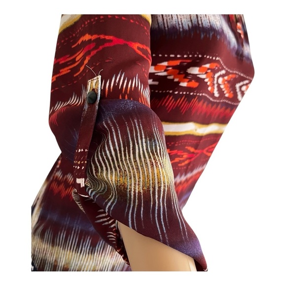 Cato casual pullover top M multicolor long sleeves round neck abstract print - Picture 3 of 13